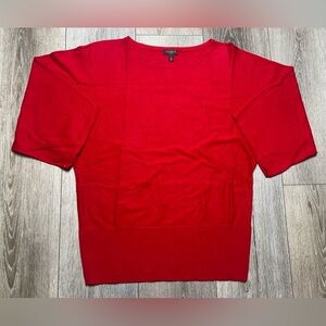 Talbots Womens Red Blouse Size Medium Petite